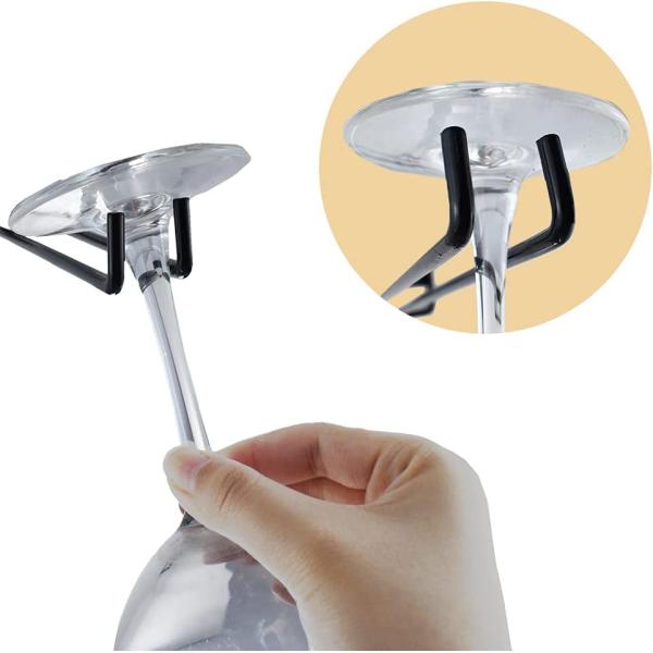 12 дюймовый винный стеклянный стеллаж 2 упаковки железный висячий держатель чашки Хранилище вешалка Стенка установлена для кухни шкаф бара