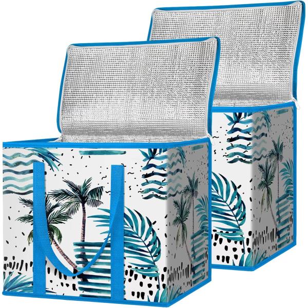 Bolsas de baño de trabajo pesado aislado Reutilizables de comestibles Refrigerador plegable para viajes