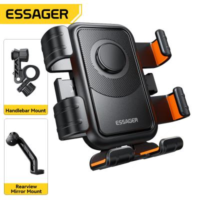 Essager ES-ZJ33 Universal 360 Adjustable Bicycle Bike Motorcycle Phone Holder With Handle and Rearview Mirror Style