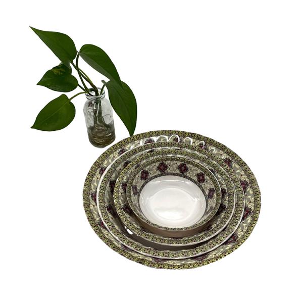 Camping Melamine Fruit Bowl Round Outdoor Melamine Picnic Bowls