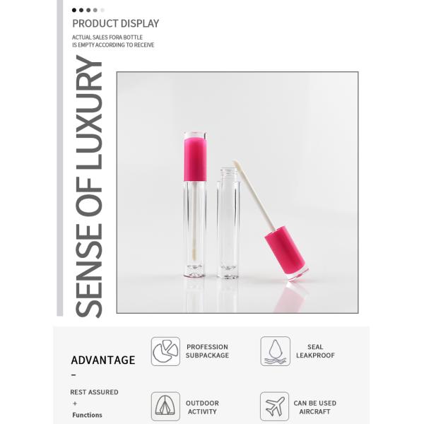 Трубка ясных трубок лоска губы роскошная косметическая упаковывая 5ml