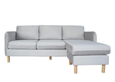 Timber Legs Modular Fabric Sofa Reversible Ottoman Modular Fabric Couch