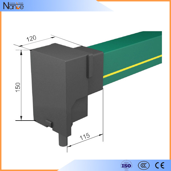 Green PVC Power Enclosed Conductor Rails System , 35A to 240A