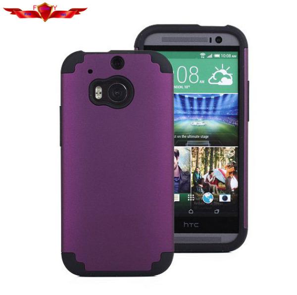 HTC M7 M8 PC+Silicone 2IN1 Cover Cases Multi Color