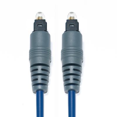 Toslink áudio fibra óptica cabo azul spdif plástico soquete quadrado 1.0mm PMMA 1M 2M para TV cd player