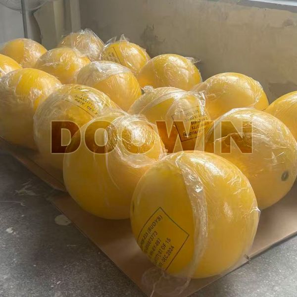 Marine Mooring Buoy Orange Yellow Spherical Mooring Buoy10kg-2000kg Buoyancy