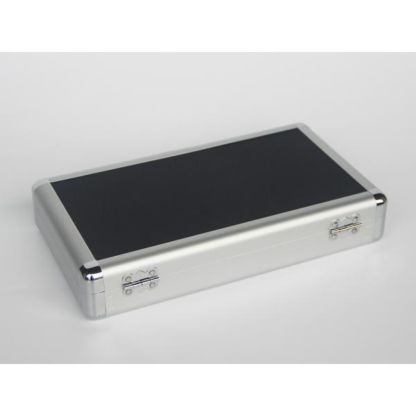 Silver Small Aluminum Hard Case With 180 Degree Open Easy Transport