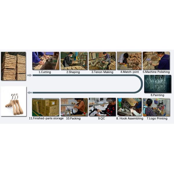 Triangle Style Solid Wooden Retail Store Hangers For Women / Kids Clothes