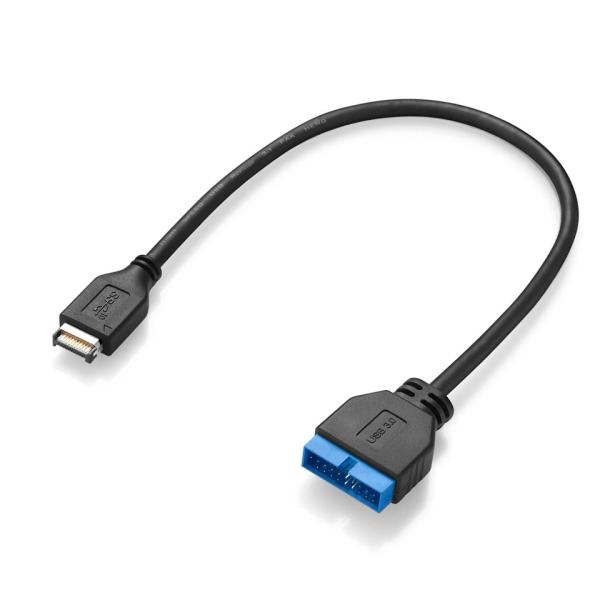 Computer Motherboard Power Cable USB 3.1 Type-E Male To IDC20P Male Adapter Cable 20-Pin Extension Cable