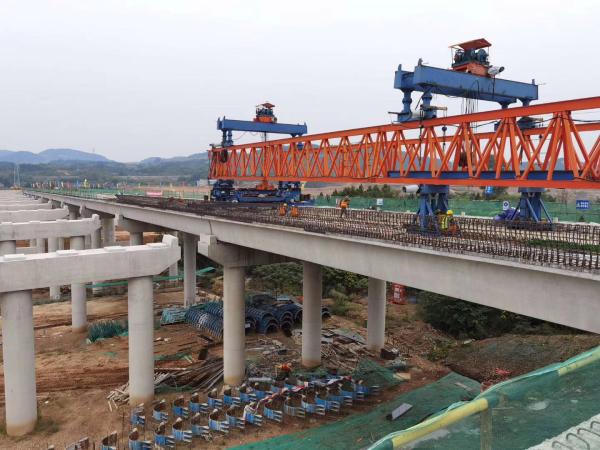 0 ~ 2000tons Beam Launcher Crane Segment Beam Erecting Machine 380VAC