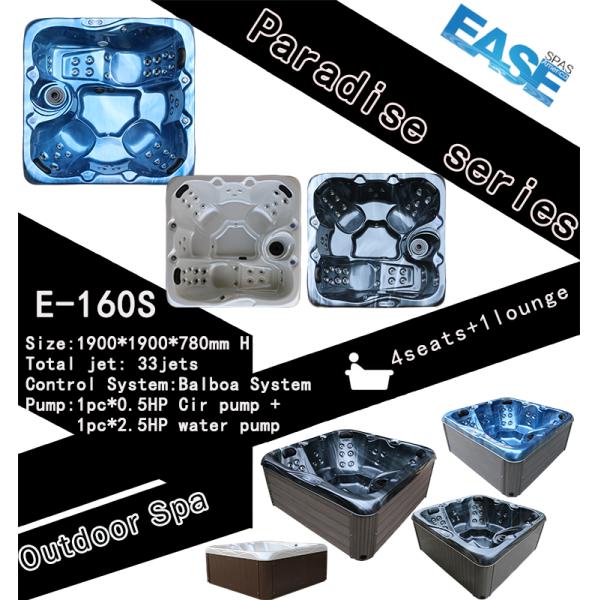 Customized 4 People Outdoor Spa Bathtubs Freestanding European Design Spa