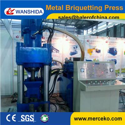 PLC automatic control 315ton hydraulic drive Cast Iron Chips Briquetting Press machine with feeding system