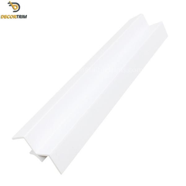 12mm White Internal Corner Tile Trim Plastic PVC Material For UV Board Connection
