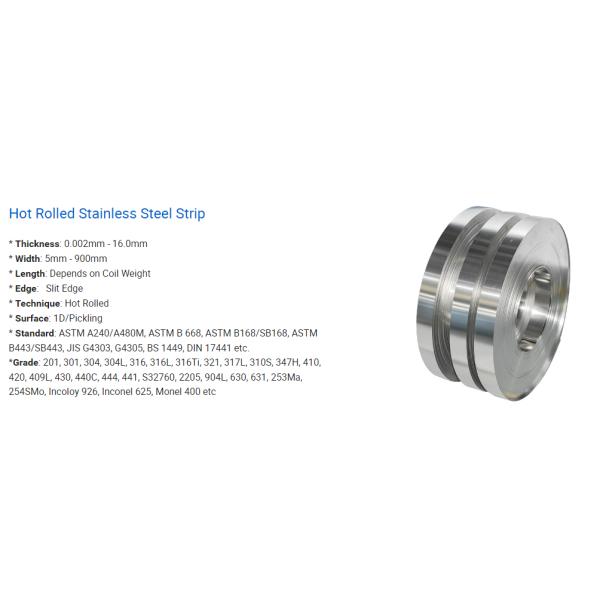 Bobina de acero inoxidable laminada en frío / en caliente ASTM SUS 301 302 303 304 304L 309 310 310S 316 321 200 300 400 Serie