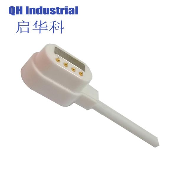 4Pin South Africa Rohs Standard Lcd Solder Cup Spring Load Pin Magnetic Charging Connectors
