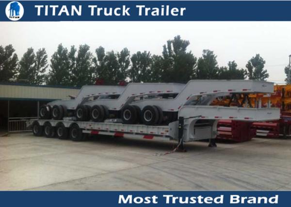 150 Ton 4 lines 8 axles lowboy Heavy Haul Trailers for Heavy construction machines
