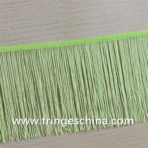 Fluorescent color custom design OEM rayon fringes trimming for garment clothes decoration