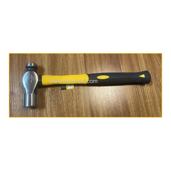 Ball peen hammer with fiberglass handle