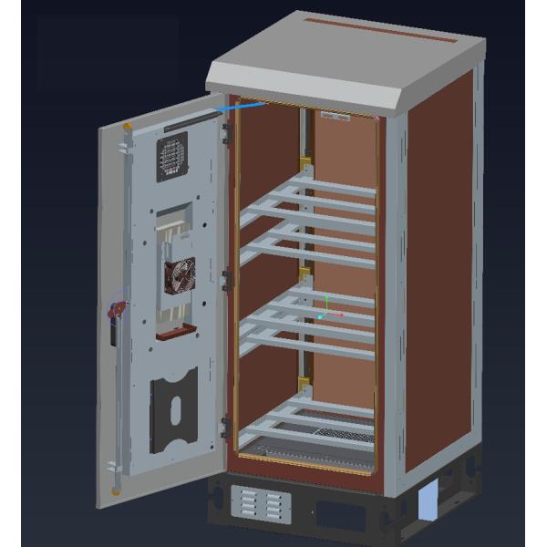 Heat Insulation PEF Battery Storage Cabinet Outdoor Rack Enclosure 3 Shelves Cooling