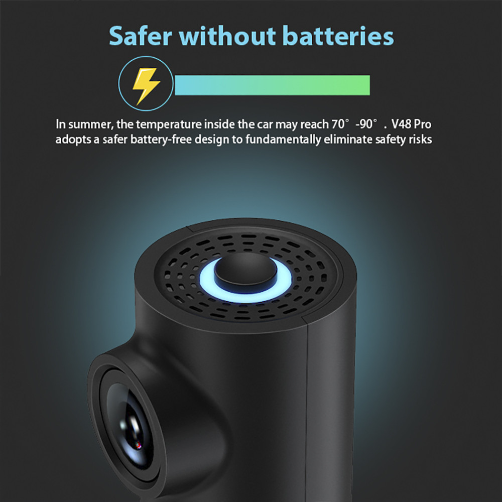 70mai Hidden Dash Cam WIFI GPS Novatek 96672 Чипсет FHD Single Lens