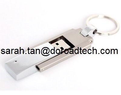 China OEM Free Company LOGO Printed Promotional Gift Metal Rotator USB Flash Drive