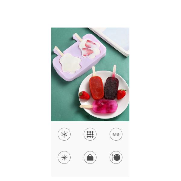 BPA Free Customized Design Silicon Ice Cream Popsicle Mold Making with Stick
