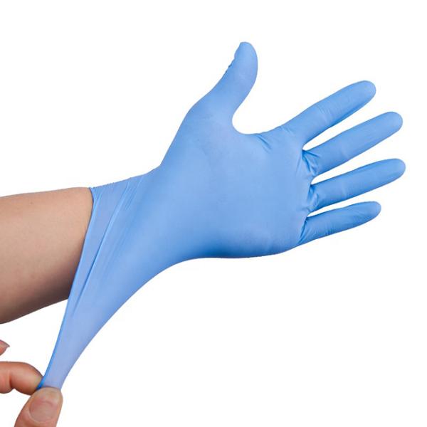 Blue Medical Disposable Examination Nitrile Gloves Power Free Powered Latex Free