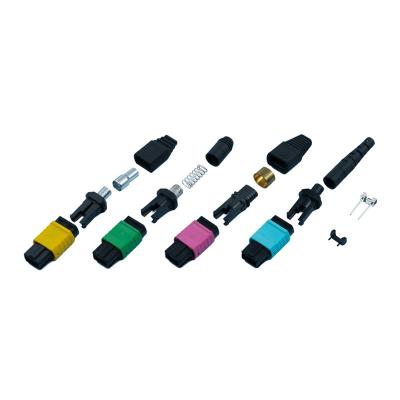 High Precision Interchangeable MPO Connector 2.0mm Rare Ribbon Boot Agua 125um