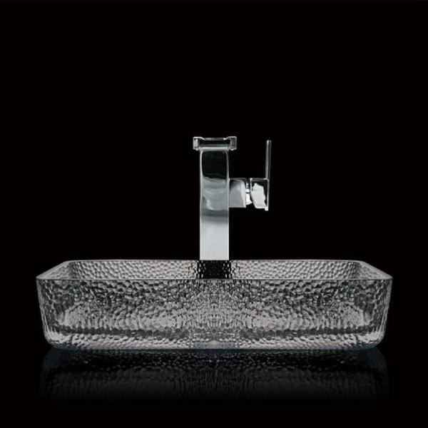 Banheiro fumarento 105mm liso da bacia de Grey Retangular Vessel Sinks Wash