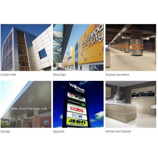 Non Resonance ACP Signage Board , 1500mm Aluminium Panel Sheet For Restaurant