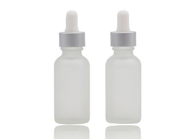 Frosted Transparent Essential Oil Dropper Bottles 30ml , Cosmetic Glass Dropper Bottles