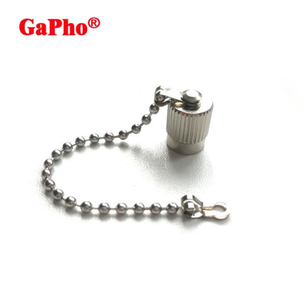 Female Anti Loss Fiber Optic Dust Cap Custmoized With Metal Chain