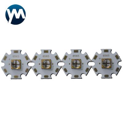 SMD conduziu o diodo emissor de luz sextavado UV 405nm da placa da microplaqueta 6565 10W 20mm