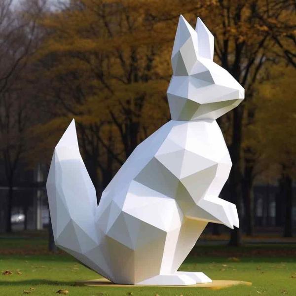 New Design Rabbit Fiberglass Painted Animal Decorative Art Sculpture