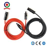 3 mètres noirs et rouges/10 pieds de 4mm2 de panneau solaire d'extension de câble avec des connecteurs