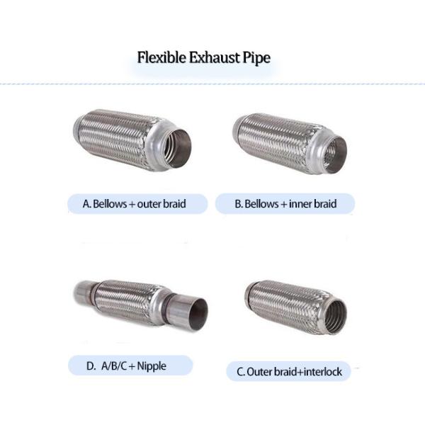 2.5x4 Inch Plain Stainless Steel Exhaust Flex Pipe