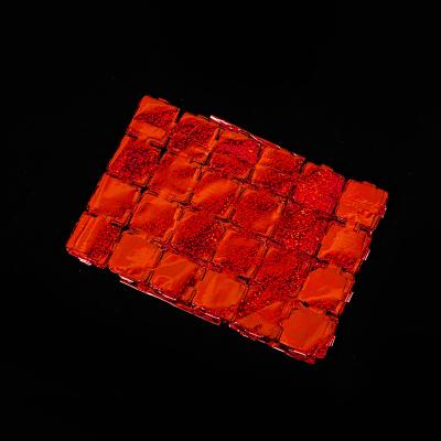 Red Square Curtain Foil Fringe Curtain Backdrop 1m*2m Customized