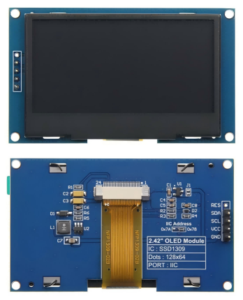 2.42 Inch OLED Display Module High Contrast 128 * 64 OLED Display For Arduino Raspberry Pi STM32