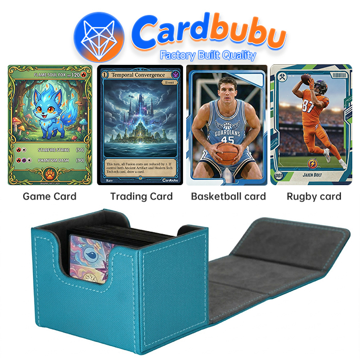 Horizontal Magnetic Closure Leather Deck Box Party Cooperative TCG Playing Card