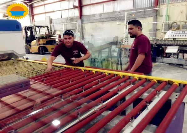 Solar Energy Flat Glass Tempering Furnace 2000 * 3660 Mm 21 Loads / H Productivity