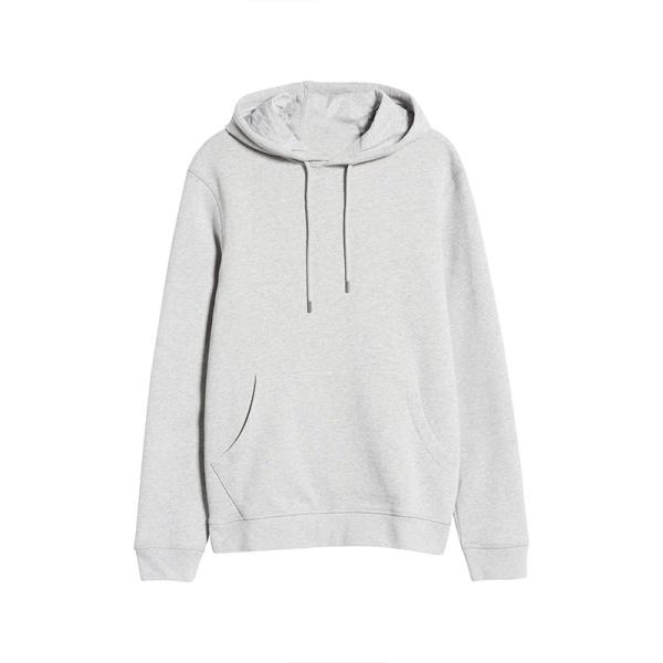 Wholesale Fashion Softness 100% Cotton Light Grey Jogging Gym Hoodie Sweatshirts for Men