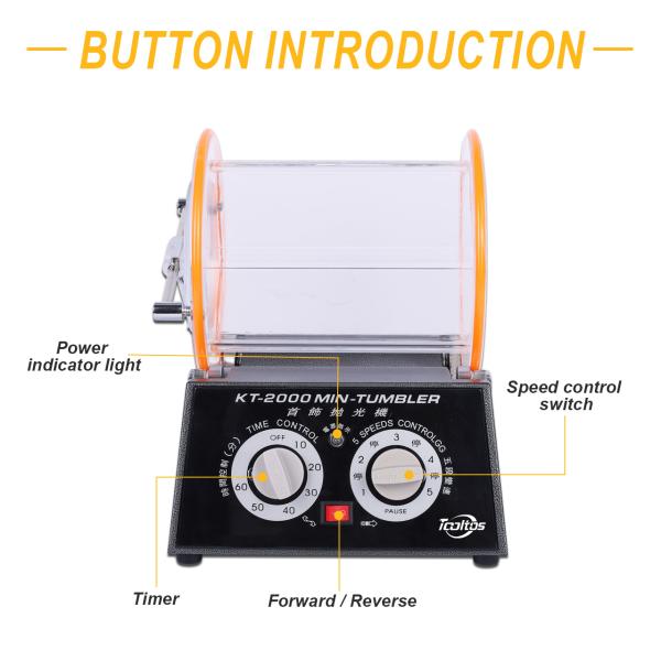 KT-2000 Jewelry Rotary Tumbler Polishing Machine