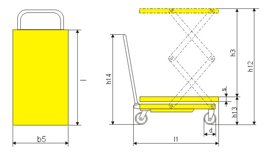 Эксплуатируемый рукой передвижной двойник таблицы подъема Ссиссор сверхмощная стальная конструкция