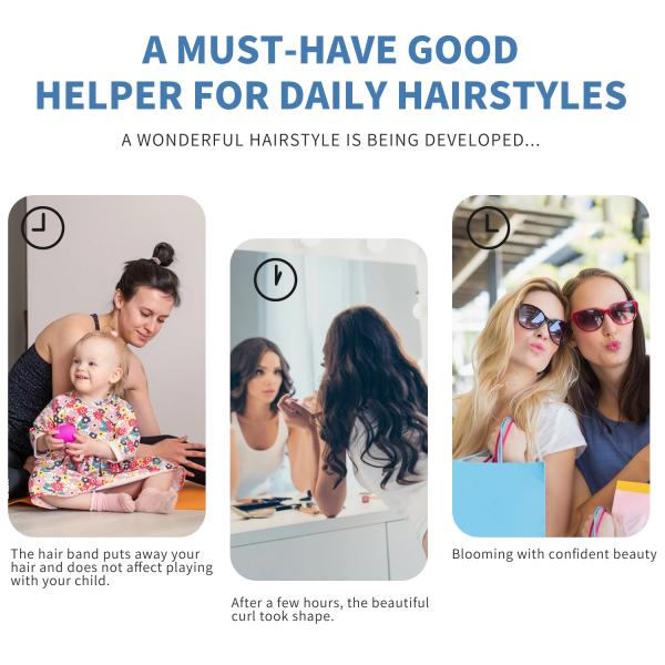 100% Mulberry Silk Hair Curler Heatless Hair Curler With Silk Scrunchies