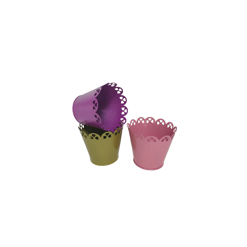 Sticker Finish Metal Sheet Christmas Bucket for Festive Gift Packaging Holiday Events