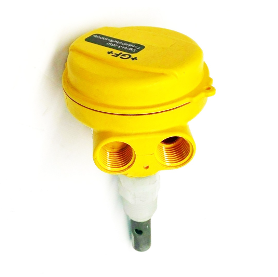 +GF+ 3-2850-52-39 - Ultra-Pure-Water-Conductivity-Detect/4-20mA-Analog-Transmit - PVDF K=0.01 3/4NPT PT1000 Resistivity Conductivity Electrode