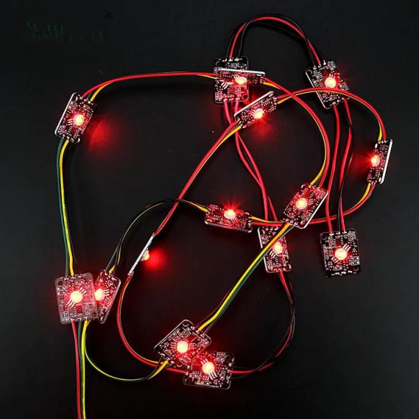3W RGB Digital LED Module High Power WS2811 IC Black PCB LED Pixel Light Module
