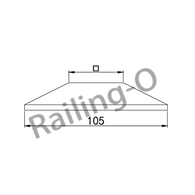 50 × 50mm Square Tube End Caps Cocer Precision Engineered For Handrails QN021.5050