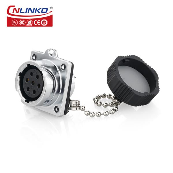 CNLINKO Metal Aviation Plug M20 Male Female Bayonet Type Socket 7 Pin 500V 10A Waterproof Plug and Socket Cable Connector