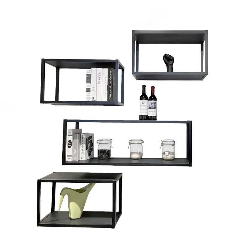 Metal Storage Hanging Aluminum Wall Racks Hanging Wall Mount Shelf for Decorative
